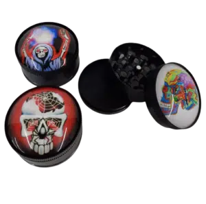 Dichavador de Metal Caveira Resina