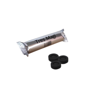 Carvão de pólvora Três Magi 35mm caixa c/100 unidades ideal para queima de resina