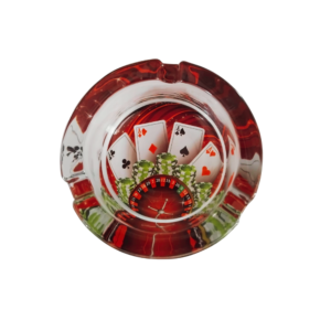 Cinzeiro de Vidro Estampas de Jogos de baralho