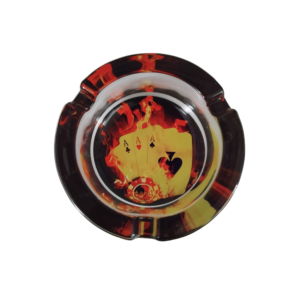 Cinzeiro de Vidro Estampas de Jogos de baralho