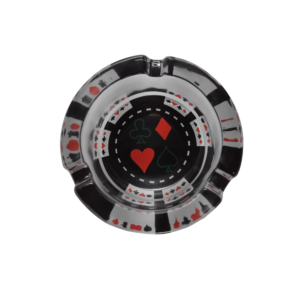 Cinzeiro de Vidro Estampas de Jogos de baralho